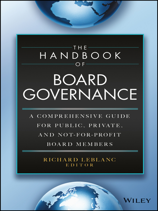 Title details for The Handbook of Board Governance by Richard Leblanc - Wait list